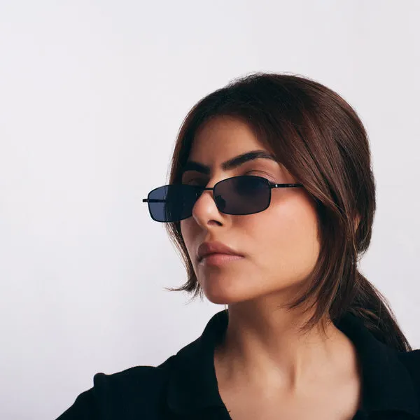 Sporty Rectangle Black — rectangle sunglasses