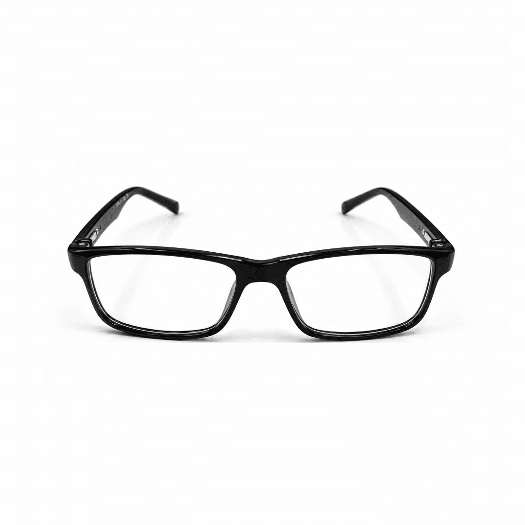 Apple+ — Glossy Black rectangle Acetate eyeglasses